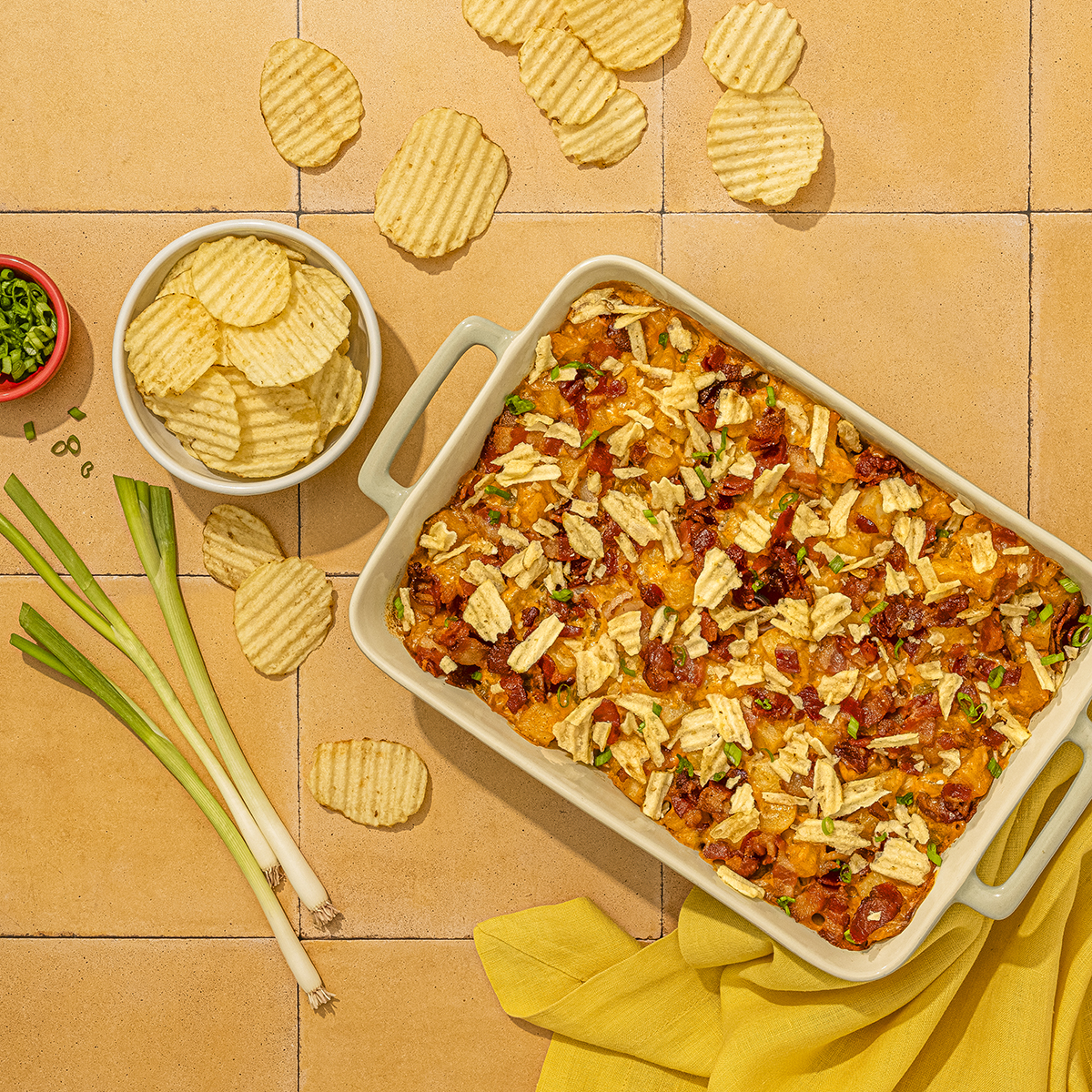 LAY'S® Wavy Chile Queso Hash Brown Casserole | Lay's